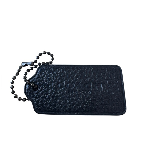 Coach Black Pebbled Hangtag - Picture 1 of 4